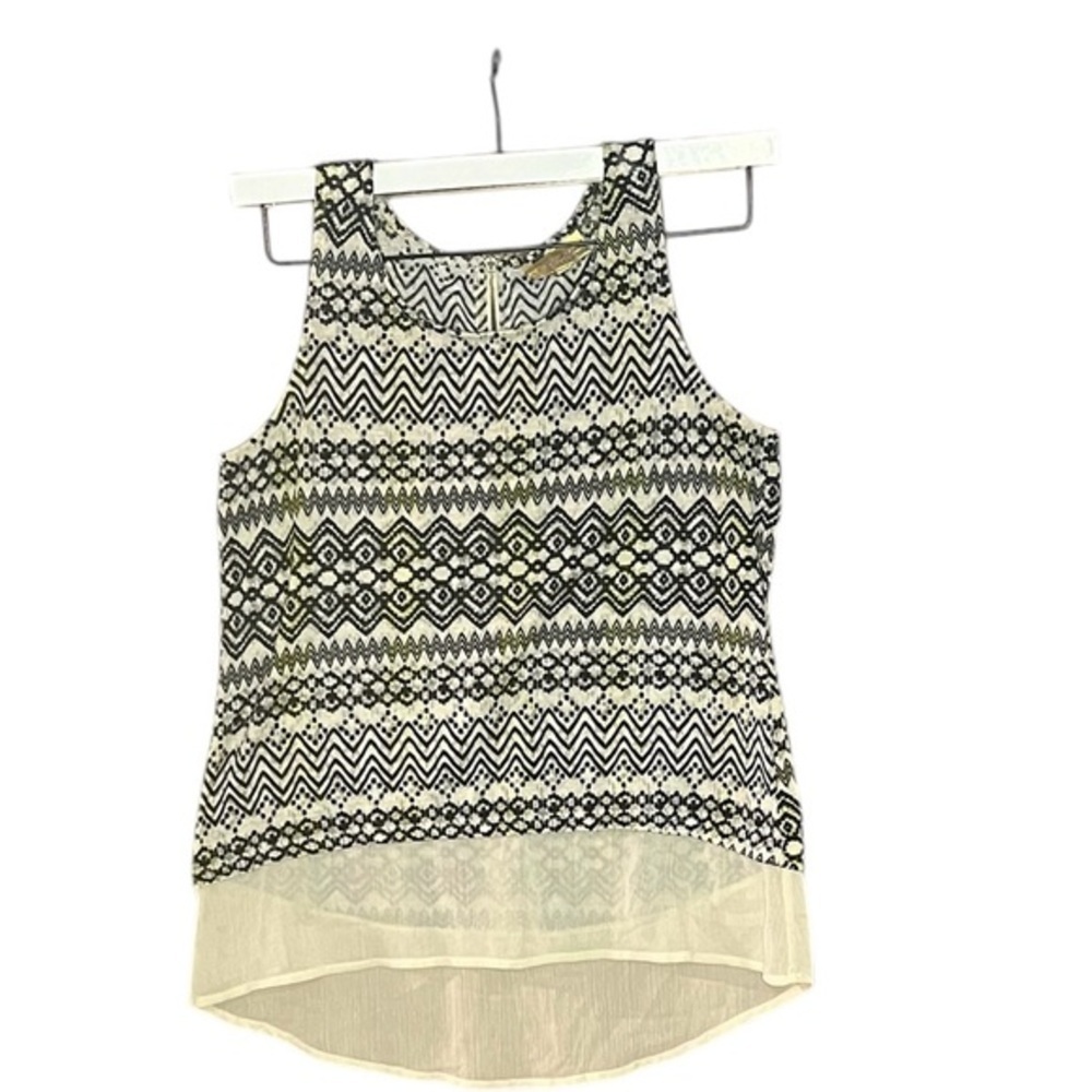 Princess Vera Wang Black and Cream Blouse